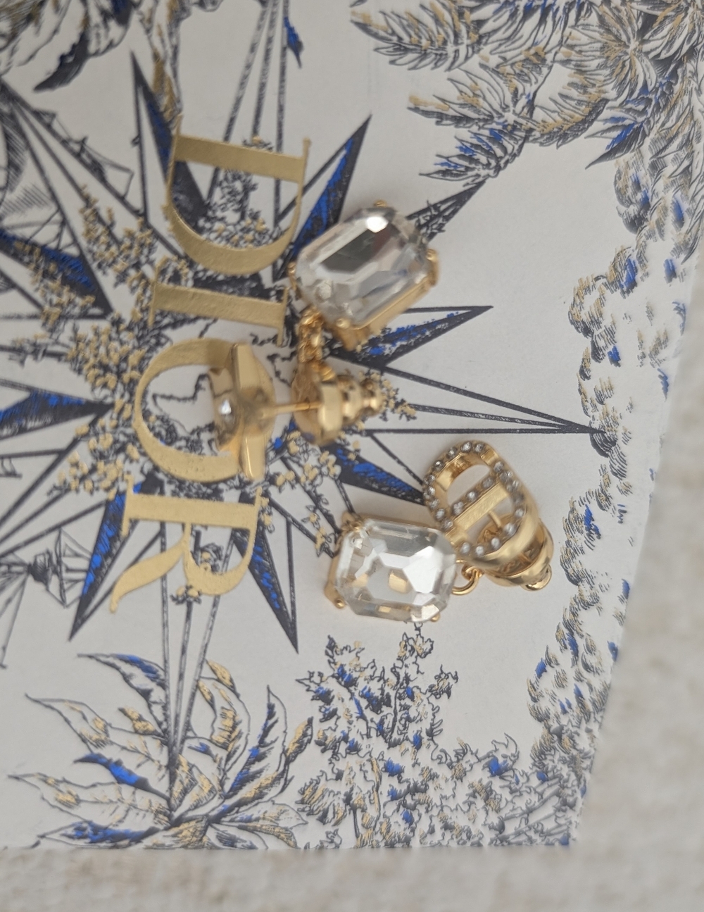 Christian Dior Mismatch Drop Earrings - Gold Tone | Pre-owned - Picture 6 of 8